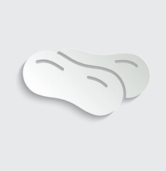peanut icon vector nut icon