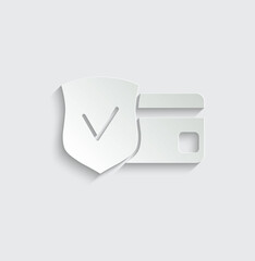 money shield protect icon vector credite card protection sign