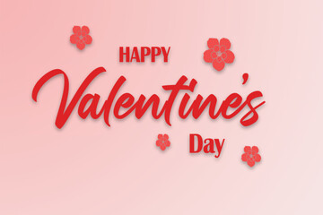 The word "Happy Valentine s Day" and cute flowers