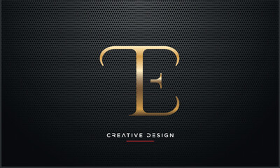 Alphabet letters TE or ET logo monogram