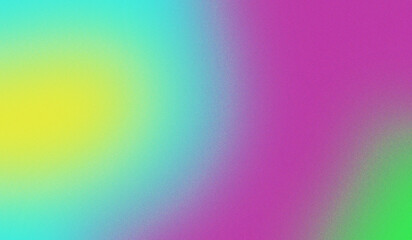 Abstract colorful background with gradient background with strong noise effect. Color gradient, ombre. waves, a soft transition. Purple turquoise, bright, neon
