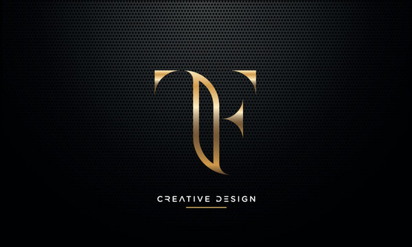 TF or FT Alphabet letters logo monogram