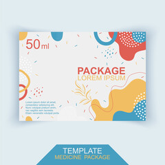 Medicine packaging template. Simple abstract shapes. Vector illustration. EPS 10 - obrazy, fototapety, plakaty