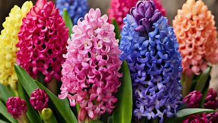 Türaufkleber pink and blue hyacinths © UmerDraz