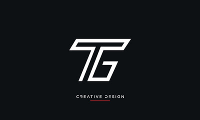 Alphabet letters TG or GT logo monogram