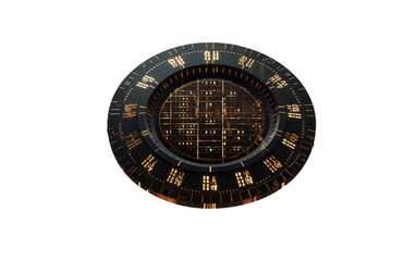 Binary Clock isolated on a transparent background.