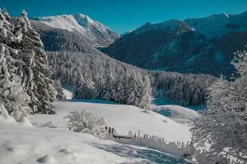 Fototapeta na wymiar Winterlandschaft in den Tiroler Bergen