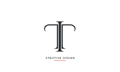 TI or IT Alphabet letters initial logo monogram