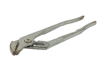 adjustable gas wrench, pipe wrench, pipe wrench isolated from background