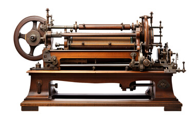 Carding Machine isolated on a transparent background.