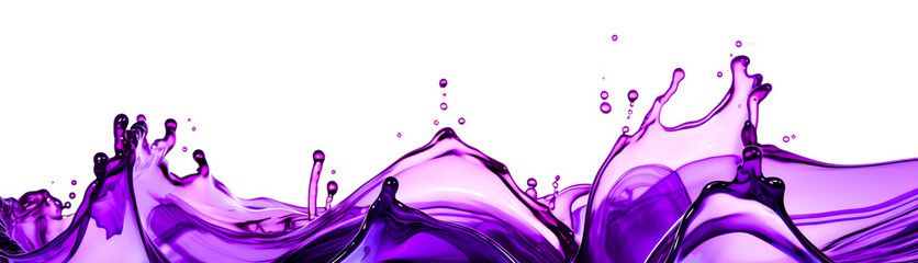 violet purple liquid juice border isolated transparent texture