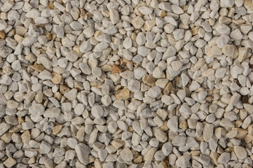 White small stone background. natural rocks in the garden.