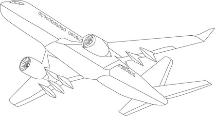 Airplane coloring page for all ages