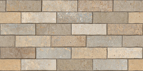 natural brick wall texture background, seamless green yellow bricks design, endless ceramic vitrified elevation wall tiles. Interior Exterior wall cladding, parking tiles