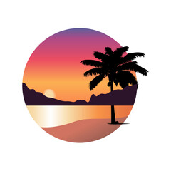 Retro style mountain design. Vector graphics for t shirts and other uses.