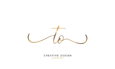 Alphabet letters TO or OT logo monogram