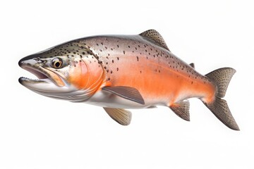 Atlantic salmon isolated on a white background