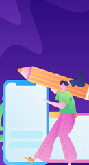 Business People Flat Vector Concept Operation Hand Drawn Illustration
