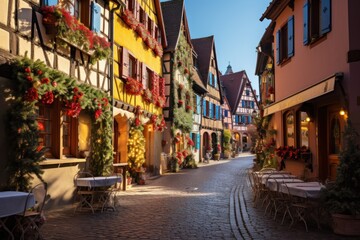 Fototapeta na wymiar Old town of Colmar, Alsace,