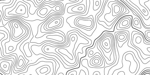 Topographic map background geographic line map with elevation assignments. Modern design with White background with topographic wavy pattern design.paper texture Imitation of a geographical map shades