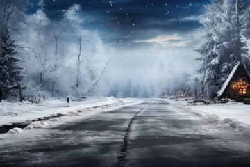 Obraz premium winter road