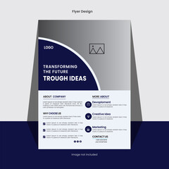 Corporate business a4 flyer design. Vector flyer design or business poster template design.