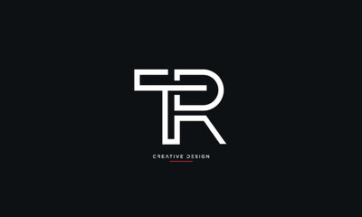Alphabet letters TR or RT logo monogram