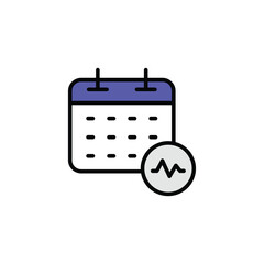 Calendar icon design with white background stock illustration