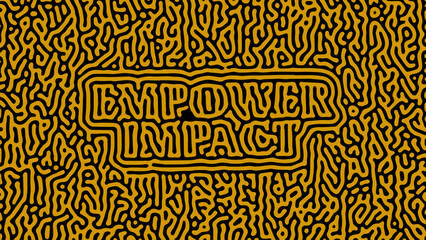 Abstract Pattern Background with Motivational Quote - Empower Impact, Printable Poster Wallpaper