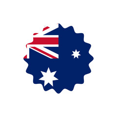 Obraz na płótnie Canvas Australia flag png label badge