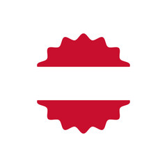 Austria flag png label badge