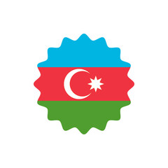 Azerbaijan flag png label badge