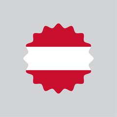 Obraz premium Austria flag vector label badge
