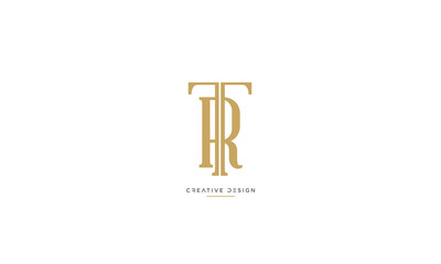 Alphabet letters TR or RT logo monogram
