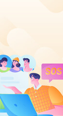 Business People Flat Vector Concept Operation Hand Drawn Illustration
