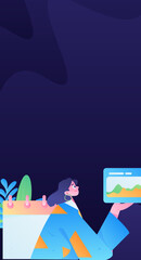 Business People Flat Vector Concept Operation Hand Drawn Illustration
