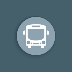 Bus icon symbol vector on white 