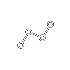 Graph icon vector on white