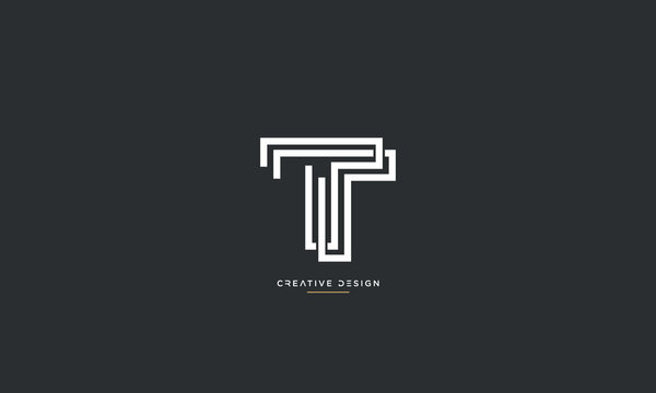 TT or T Alphabet letters logo monogram