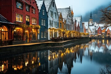 Naklejka premium view on Bruges