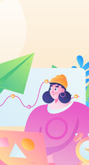 Business People Flat Vector Concept Operation Hand Drawn Illustration
