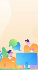 Business People Flat Vector Concept Operation Hand Drawn Illustration
