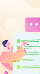 Business People Flat Vector Concept Operation Hand Drawn Illustration
