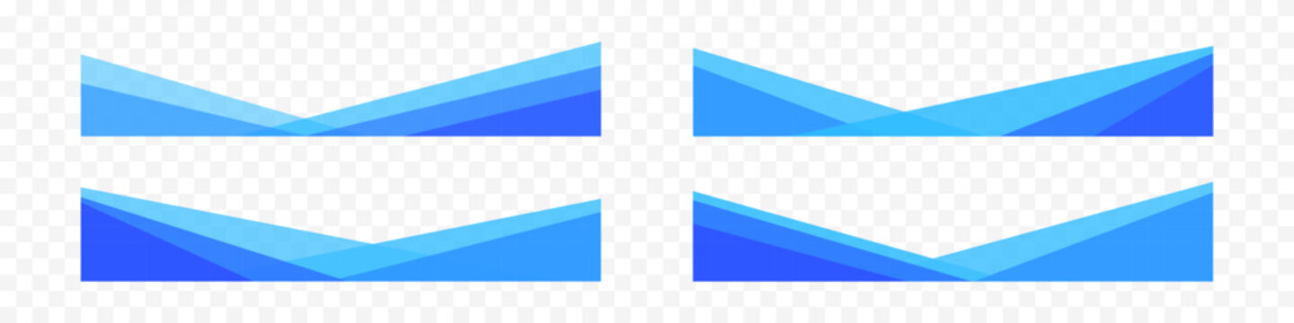 Set of separator headers, modern dividers shapes for bottom of the page web site