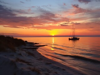 Sonnenuntergang an der Ostsee