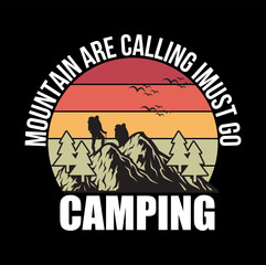 Camping T-shirt design