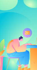 Business People Flat Vector Concept Operation Hand Drawn Illustration
