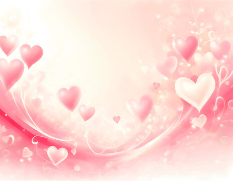 Valentine's Day background with copy space, illustration