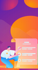 Business People Flat Vector Concept Operation Hand Drawn Illustration
