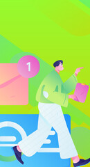 Business People Flat Vector Concept Operation Hand Drawn Illustration
